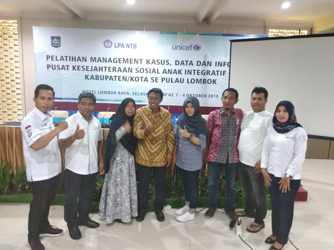 TIM Sekretariat Pusat Kesejahteraan Sosial Anak Integratif (PKSAI) Kabupaten Lombok Timur Mengikuti Kegiatan Pelatihan Manajemen Kasus, data dan Informasi